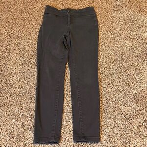 LOFT Women's Gray Skinny Fit Pants High Rise Button Fly Size 4